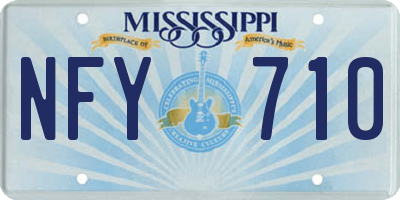 MS license plate NFY710