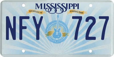 MS license plate NFY727