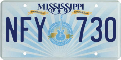 MS license plate NFY730