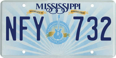 MS license plate NFY732