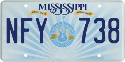 MS license plate NFY738