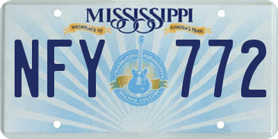 MS license plate NFY772