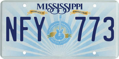 MS license plate NFY773
