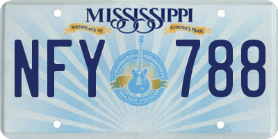 MS license plate NFY788