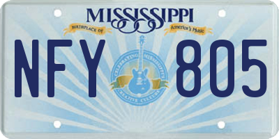MS license plate NFY805