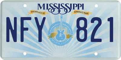 MS license plate NFY821