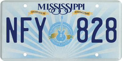 MS license plate NFY828