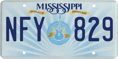 MS license plate NFY829