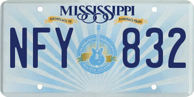 MS license plate NFY832