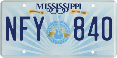 MS license plate NFY840