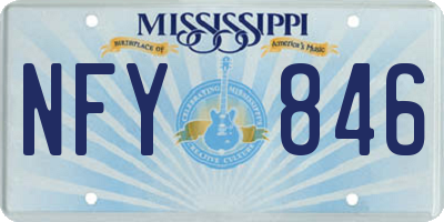 MS license plate NFY846