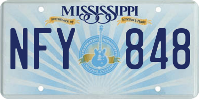 MS license plate NFY848