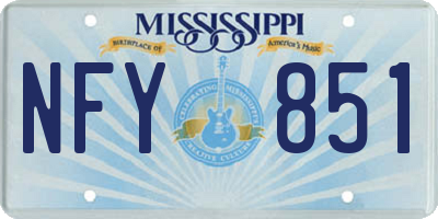 MS license plate NFY851