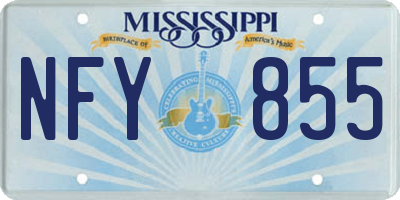 MS license plate NFY855