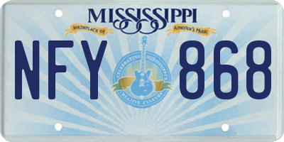 MS license plate NFY868