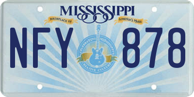 MS license plate NFY878