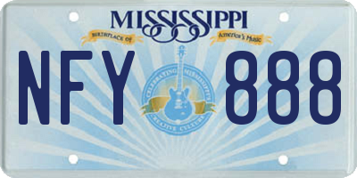 MS license plate NFY888