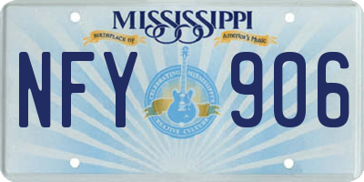MS license plate NFY906