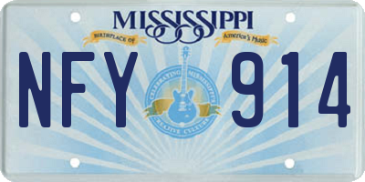 MS license plate NFY914