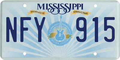 MS license plate NFY915