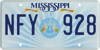 MS license plate NFY928