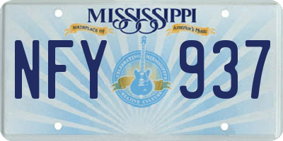 MS license plate NFY937