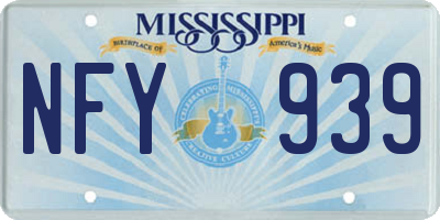 MS license plate NFY939