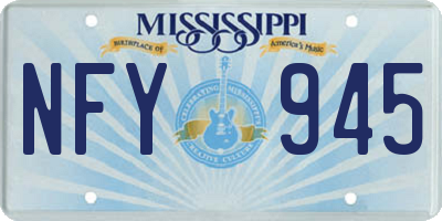 MS license plate NFY945
