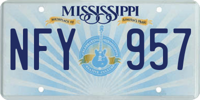 MS license plate NFY957