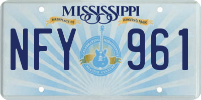 MS license plate NFY961