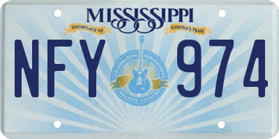 MS license plate NFY974