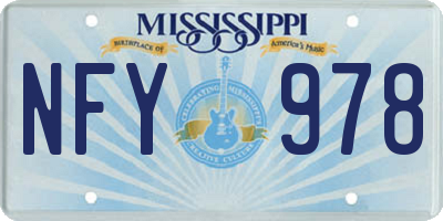 MS license plate NFY978