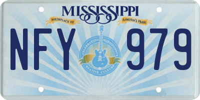 MS license plate NFY979
