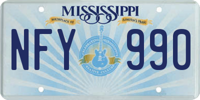 MS license plate NFY990