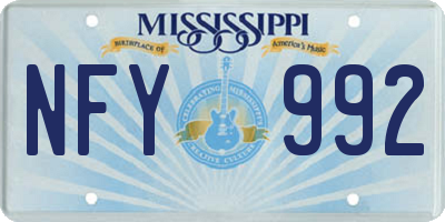 MS license plate NFY992