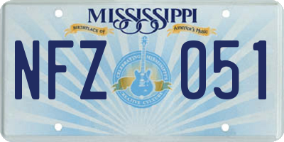 MS license plate NFZ051