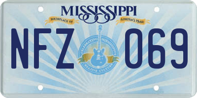 MS license plate NFZ069