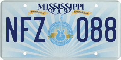 MS license plate NFZ088
