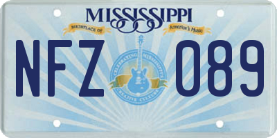MS license plate NFZ089
