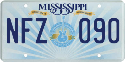 MS license plate NFZ090