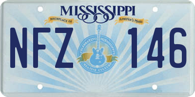 MS license plate NFZ146