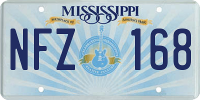 MS license plate NFZ168