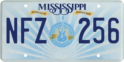 MS license plate NFZ256