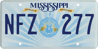 MS license plate NFZ277