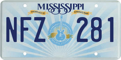 MS license plate NFZ281