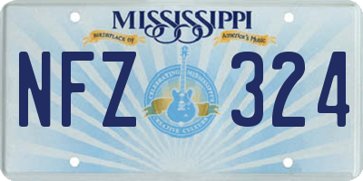 MS license plate NFZ324