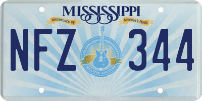MS license plate NFZ344