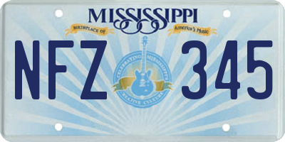 MS license plate NFZ345