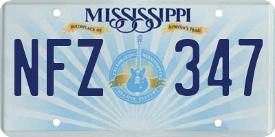 MS license plate NFZ347