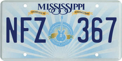 MS license plate NFZ367